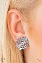 Load image into Gallery viewer, Carefree Carnation - Silver Clip-On Earrings