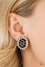 Load image into Gallery viewer, Runway Ready - Black Clip-On Earrings