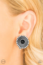 Load image into Gallery viewer, WHEELing and Able - Black Clip-On Earrings