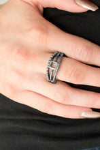 Load image into Gallery viewer, A Square Deal - Black Gunmetal Ring