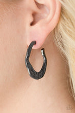 Load image into Gallery viewer, Gypsy Grandeur - Black Hoop Earrings