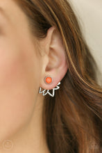 Load image into Gallery viewer, Lotus Breeze - Orange Double-Sided Post Earrings