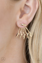 Load image into Gallery viewer, Radically Rebel - Gold Double-Sided Post Earrings