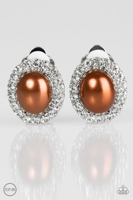 Romantically Regal - Brown Earrings