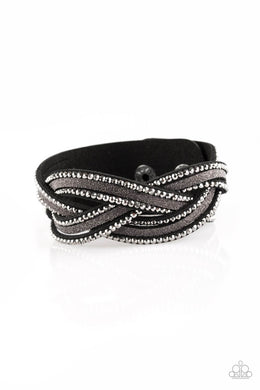 Girls Do It Better - Black Snap Bracelet
