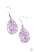 Load image into Gallery viewer, Flirty Flower Girl - Purple Earrings