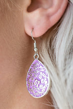 Load image into Gallery viewer, Flirty Flower Girl - Purple Earrings