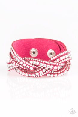 Bring On The Bling - Pink Snap Bracelet