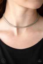 Load image into Gallery viewer, If You Dare - Silver Choker Necklace