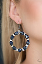Load image into Gallery viewer, Ring Around The Rhinestones - Blue Earrings