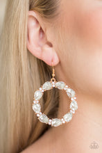Load image into Gallery viewer, Ring Around The Rhinestones - Gold Earrings