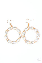 Load image into Gallery viewer, Ring Around The Rhinestones - Gold Earrings