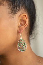 Load image into Gallery viewer, Dazzling Dew - Green Earrings