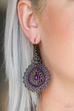 Load image into Gallery viewer, Carnival Courtesan - Purple Earrings