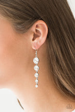 Load image into Gallery viewer, Raining Rhinestones - White Earrings