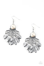 Load image into Gallery viewer, A Bit On The Wildside - White Earrings