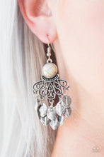 Load image into Gallery viewer, A Bit On The Wildside - White Earrings
