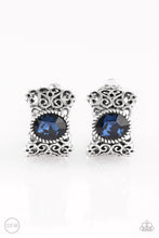 Load image into Gallery viewer, Glamorously Grand Duchess - Blue Clip-On Earrings