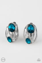 Load image into Gallery viewer, Wheres The FIREWORK? - Blue Clip-On Earrings