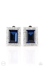 Load image into Gallery viewer, Crowned Couture - Blue Clip-On Earrings