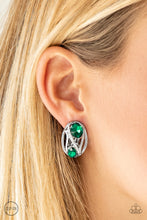 Load image into Gallery viewer, Wheres The FIREWORK? - Green Clip-On Earrings