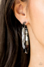 Load image into Gallery viewer, Hey, HAUTE Stuff - Black Hoop Earrings