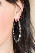 Load image into Gallery viewer, Street Mod - Black Hoop Earrings