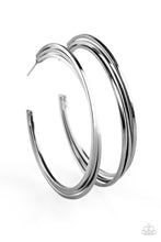 Load image into Gallery viewer, HAUTE Gossip - Black Gunmetal Hoop Earrings
