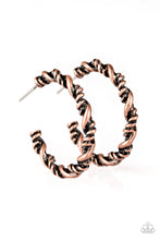 Load image into Gallery viewer, Plainly Panama - Copper Hoop Earrings