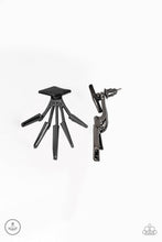 Load image into Gallery viewer, Extra Electric - Black Gunmetal Double-Sided Post Earrings