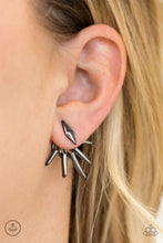 Load image into Gallery viewer, Extra Electric - Black Gunmetal Double-Sided Post Earrings