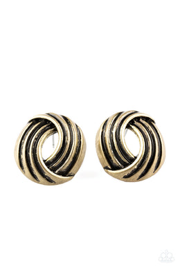 Rare Refinement - Brass Post Earrings