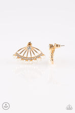 Load image into Gallery viewer, Drama Queen Dimension - Gold Double-Sided Post Earrings