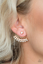 Load image into Gallery viewer, Drama Queen Dimension - Gold Double-Sided Post Earrings