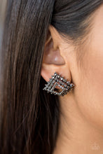 Load image into Gallery viewer, Kensington Keepsake - Silver Gunmetal Post Earrings