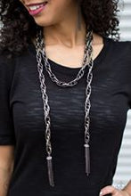 Load image into Gallery viewer, SCARFed for Attention - Black (Gunmetal) Necklace