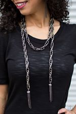 SCARFed for Attention - Black Gunmetal Necklace