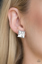 Load image into Gallery viewer, Prima Donna Drama - White Post Earrings