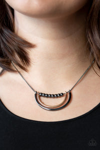 Artificial Arches - Black (Gunmetal / Mixed Metals) Necklace