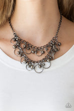 Load image into Gallery viewer, Warning Bells - Black Gunmetal Necklace