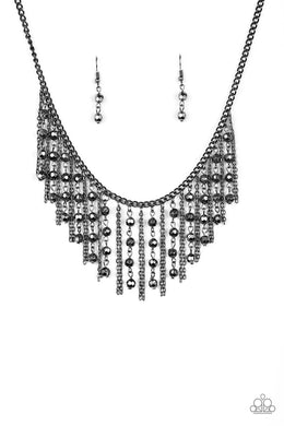 Rebel Remix - Black Gunmetal Necklace