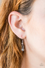 Load image into Gallery viewer, Stop, TEARDROP, and Roll - Black Gunmetal Necklace