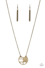 Load image into Gallery viewer, Abstract Aztec - Brass Necklace