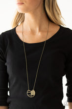 Load image into Gallery viewer, Abstract Aztec - Brass Necklace