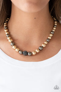 High-Stakes FAME - Multi (Gunmetal) Necklace