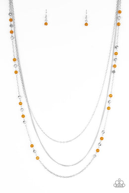 Colorful Cadence - Orange Necklace
