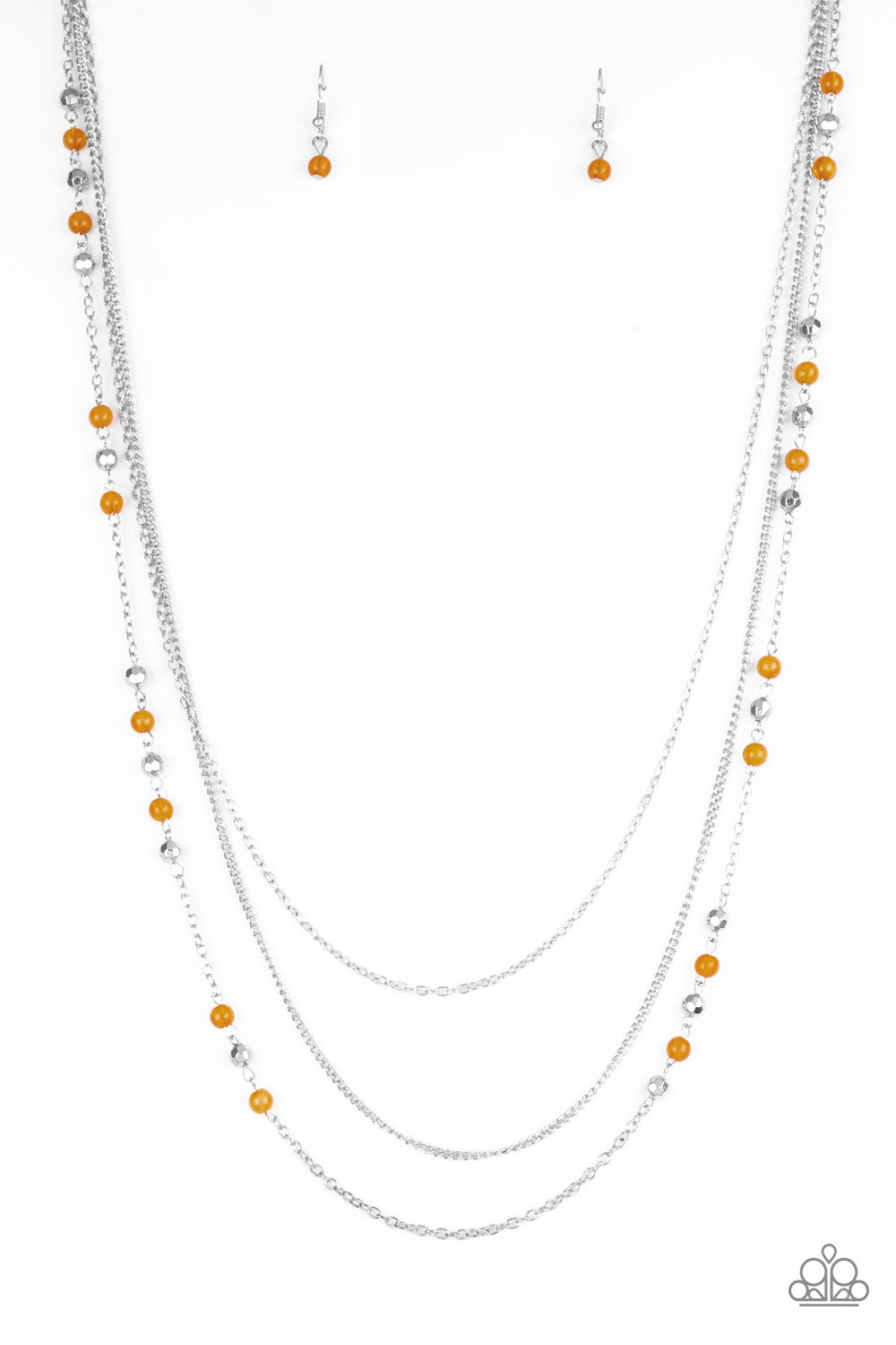 Colorful Cadence - Orange Necklace