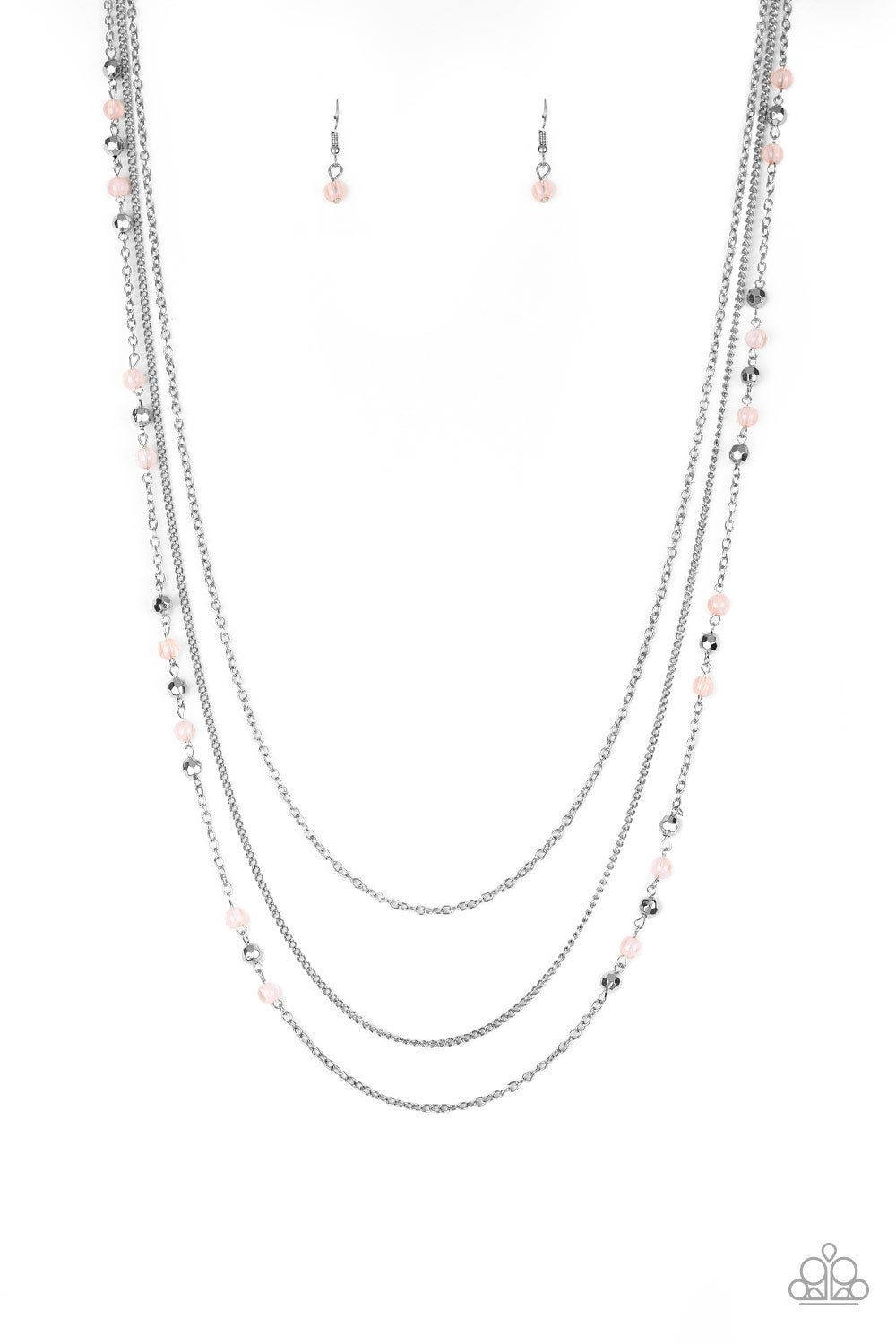Colorful Cadence - Pink Necklace