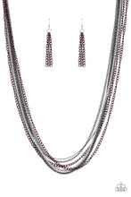 Load image into Gallery viewer, Colorful Calamity - Purple Necklace