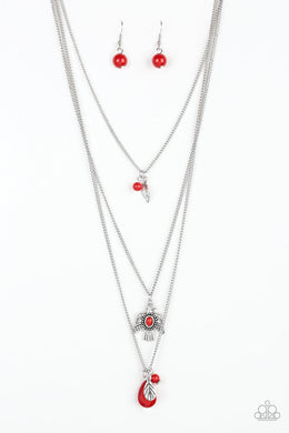 Soar With The Eagles - Red Necklace